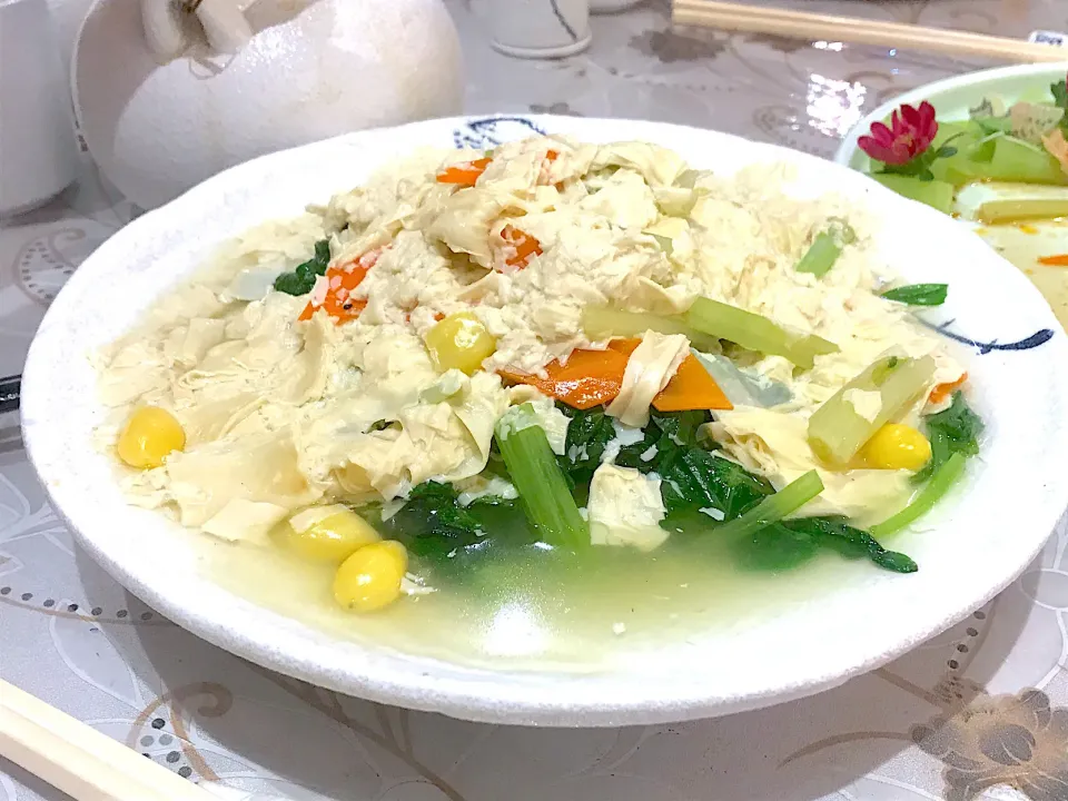 Tofu and vegetables|Sky Blueさん