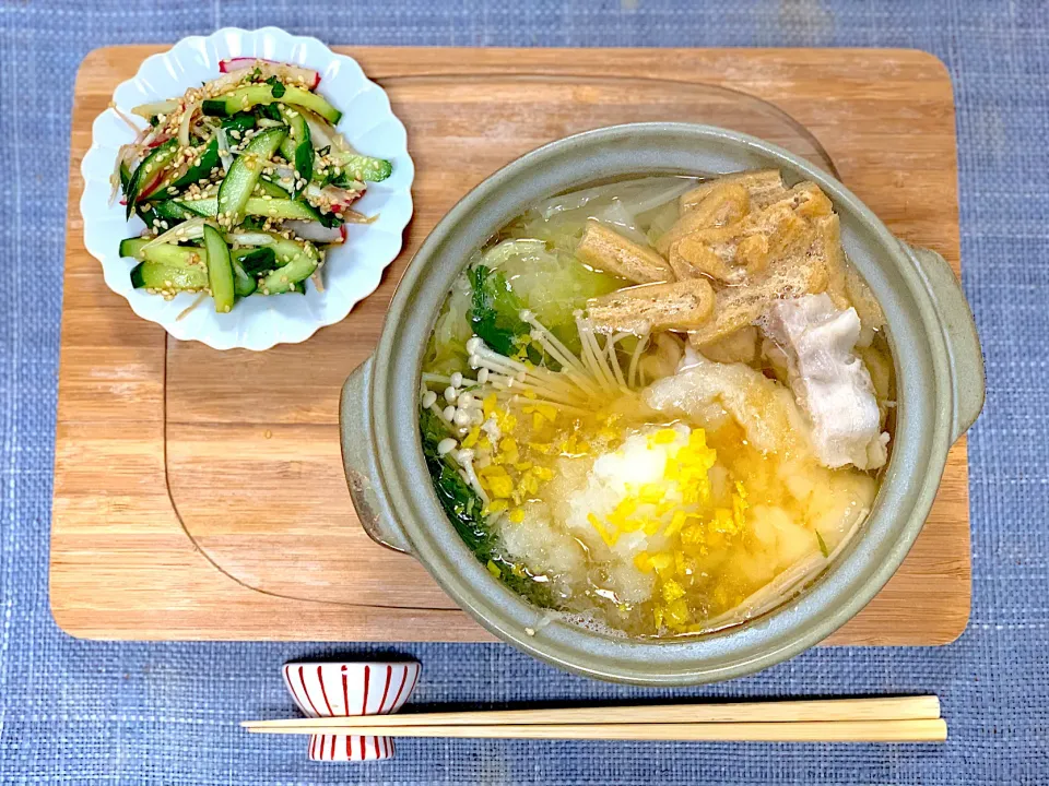 焼き餅のひとり柚子みぞれ鍋|micaさん