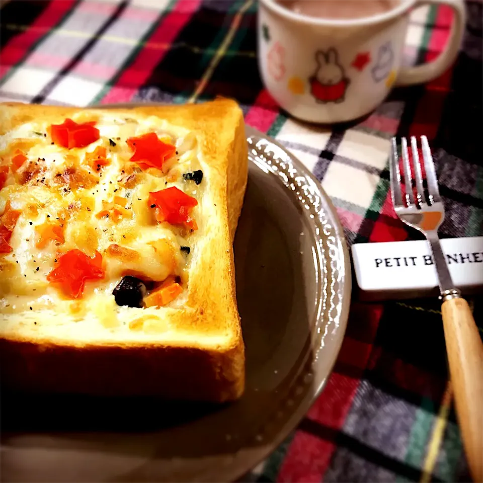 フジパンさんの一本食パン🍞プレゼントに当選し、念願の厚切り食パン💕で作りました😊|めぐぐさん