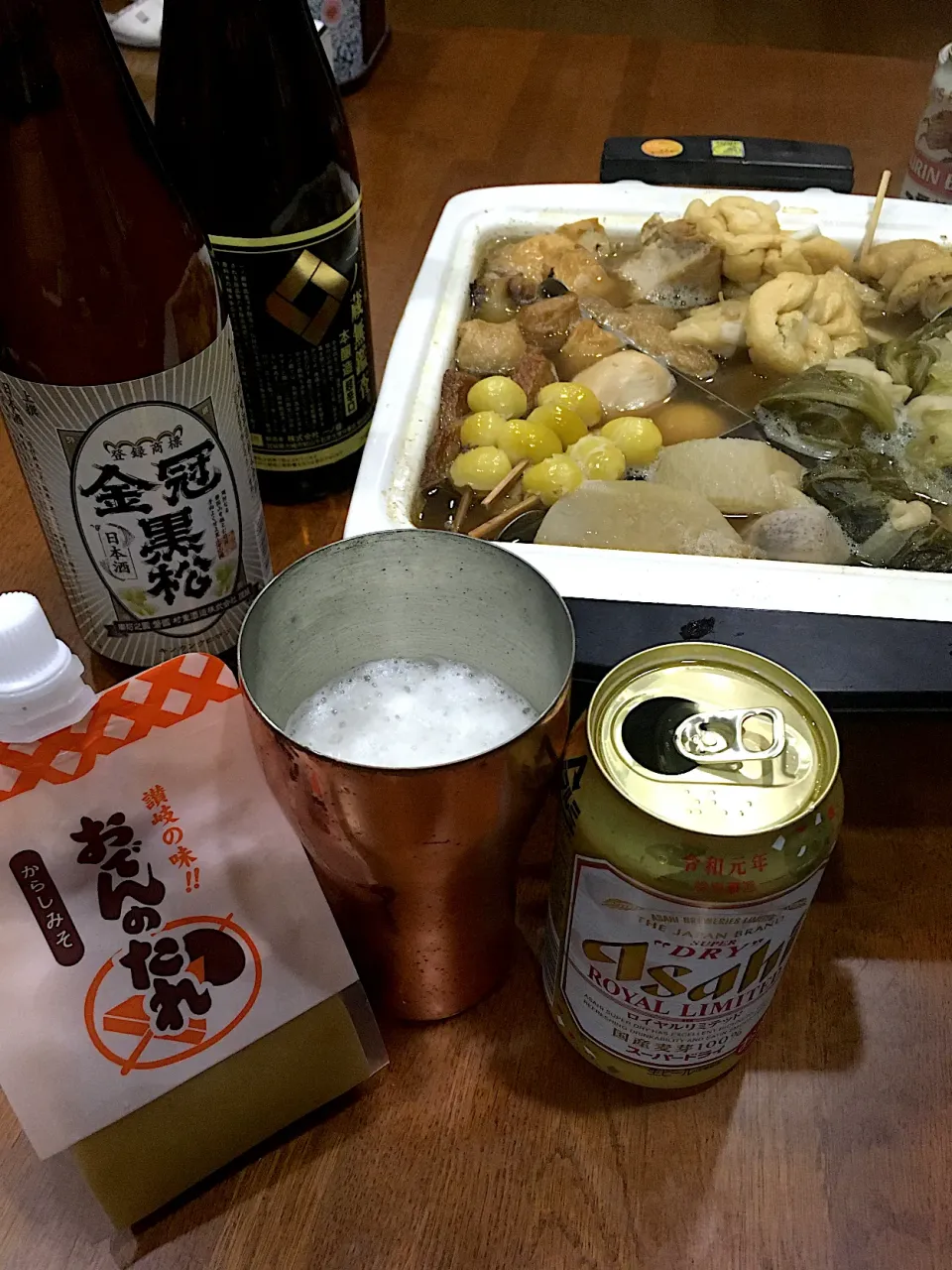 今夜は　おでん🍢に熱燗🍶　時々ビール🍺|sakuramochiさん