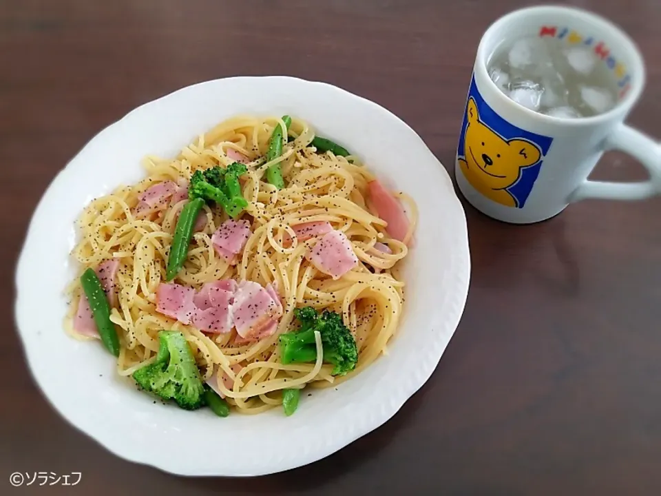 今日の昼ご飯だよ(*^^*)
★ベーコンとブロッコリーのクリームパスタ|ソラシェフさん