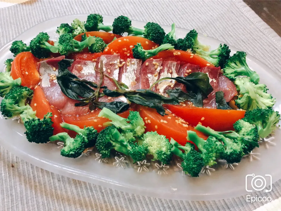 釣りたての🎣ハマチ🐟のカルパッチョ😋|アライさんさん