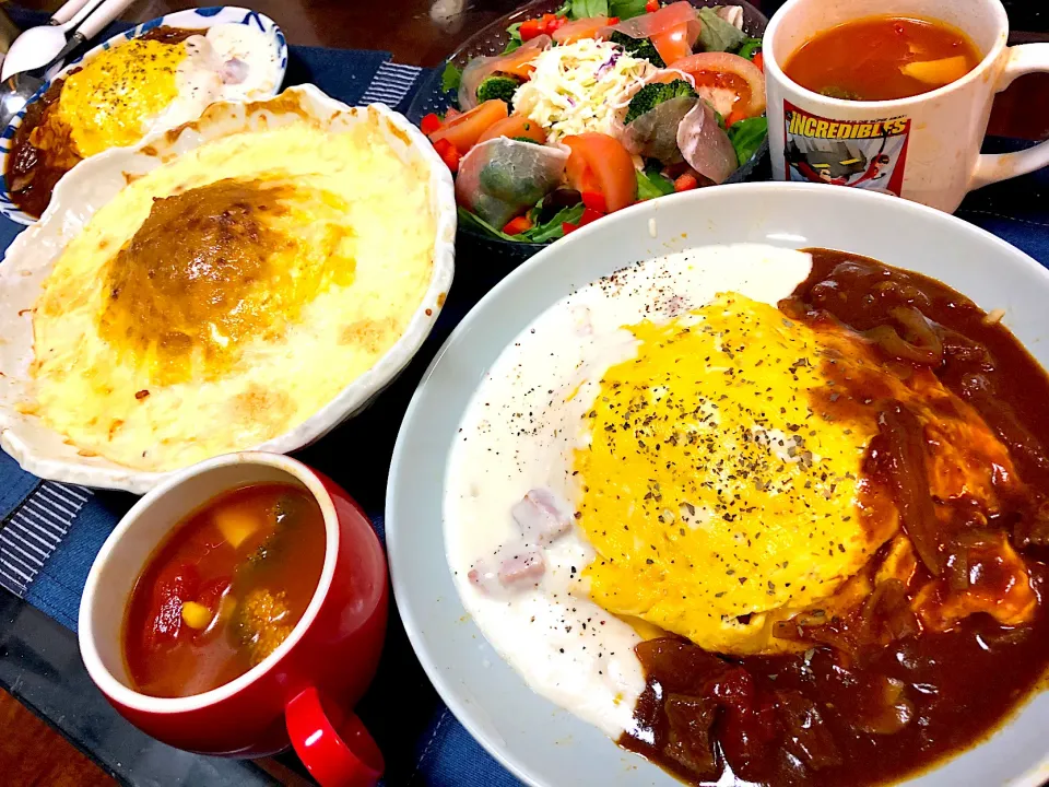 Snapdishの料理写真:オムライス〜週末だけ頑張るご飯〜|Mikaさん