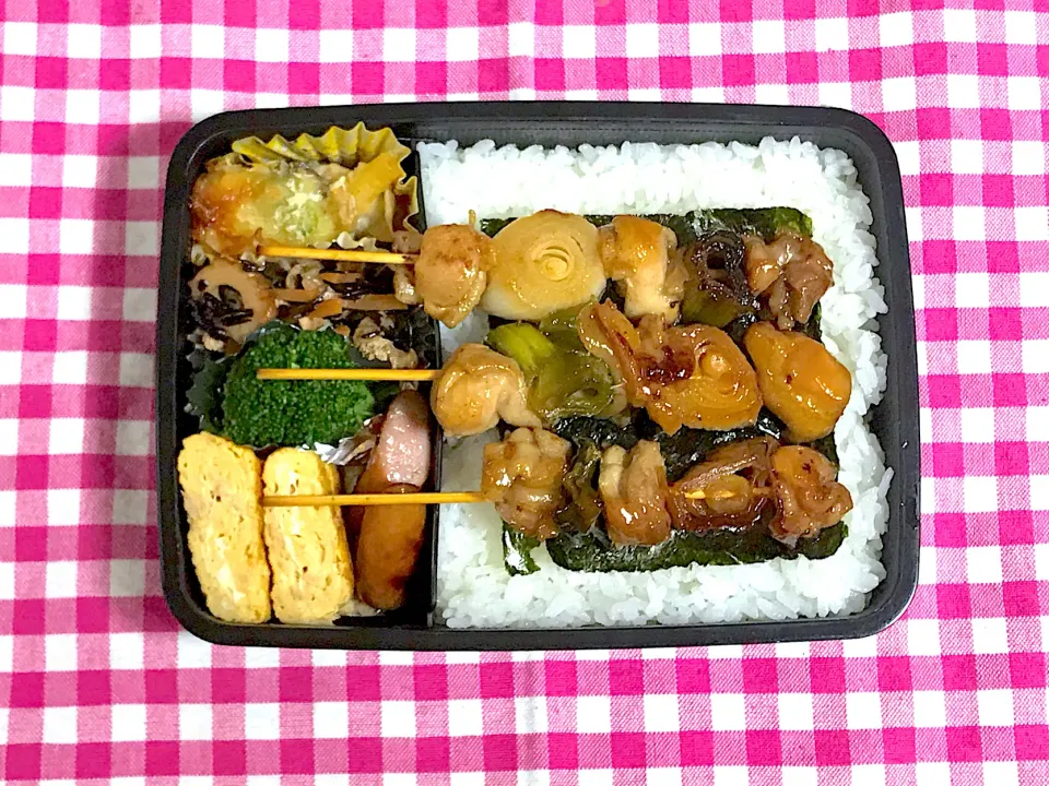 今日の旦那弁当　下仁田ネギの焼鳥|sarada.makiさん