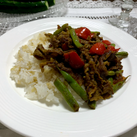 牛肉と野菜の炒めカレー🍛