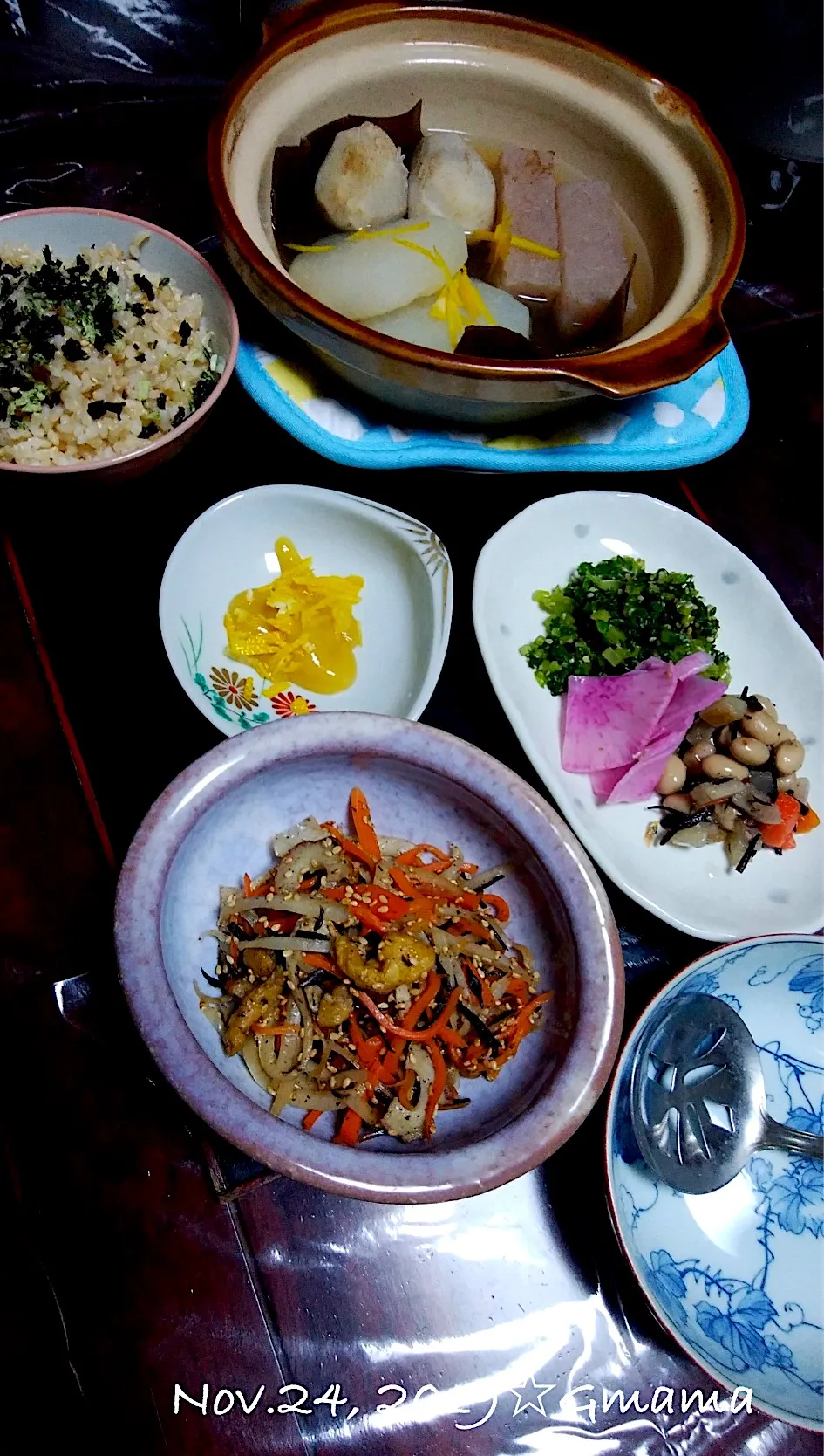 Gママの晩ごはん☆手作りこんにゃくの煮物|kaoriさん