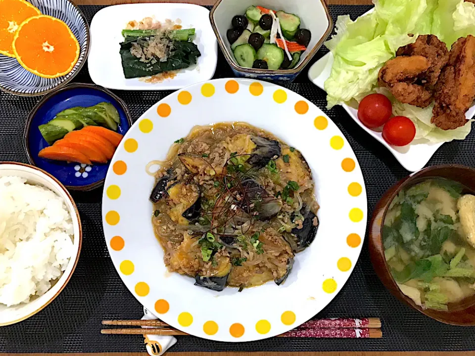 麻婆茄子定食|ゆうかさんさん