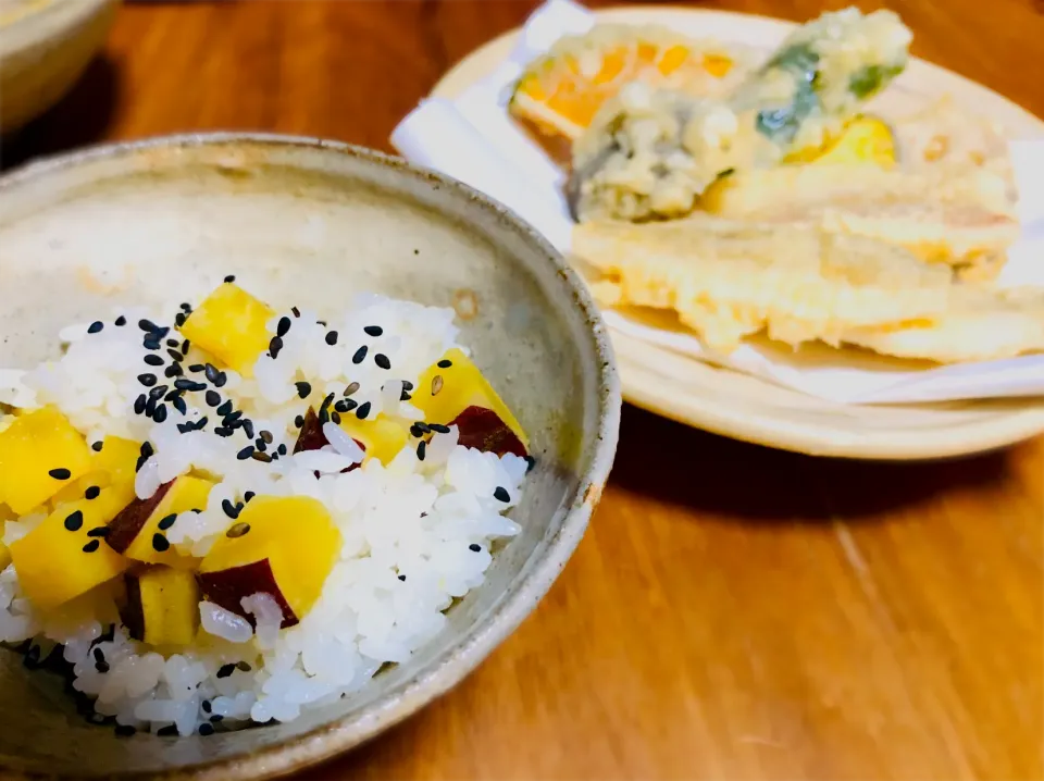 さつまいもご飯と天麩羅|みかりんさん