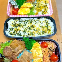 Snapdishの料理写真:11/26息子と娘のお弁当|としちゃんさん