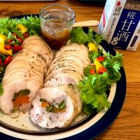 糀甘酒で柔らかチキンロール