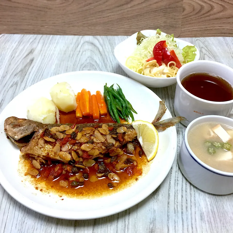 鯵のムニエル アーモンドバター醤油|まみっこさん