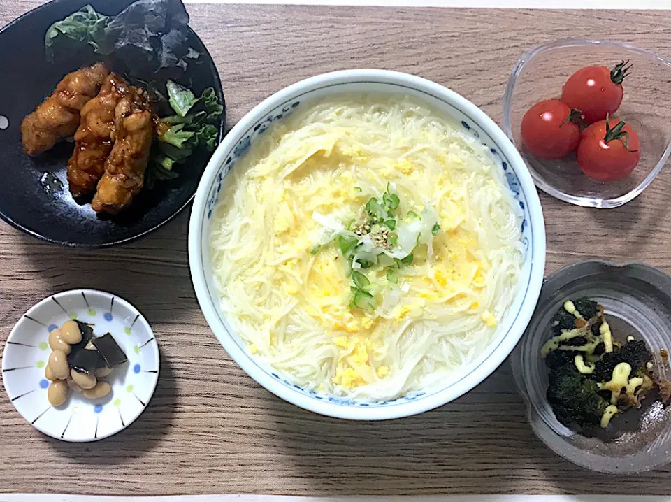 かき卵にゅうめん定食！|sakkoさん