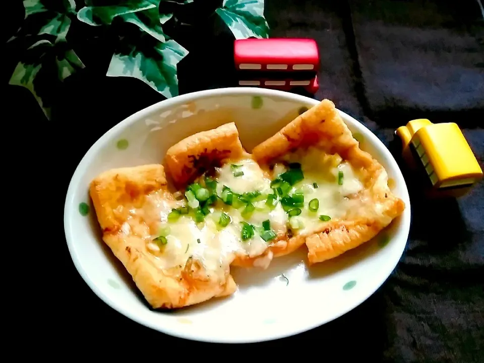 油揚げのネギ味噌しらすピザ|花ママさん