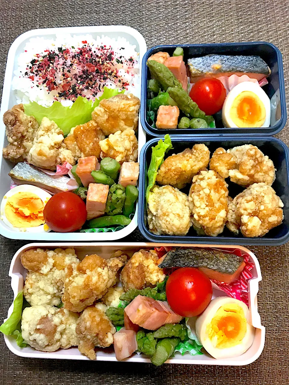 11/27🍱3人分　🍁チキンタツタ揚げ弁当|🌹ゆぅ🌹さん