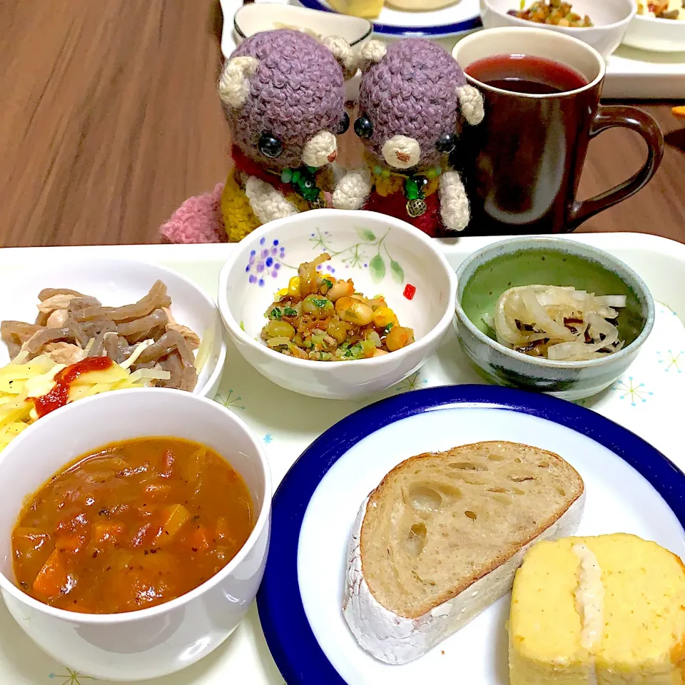 Snapdishの料理写真:朝ごぱん(*´ω`*)|chagashiさん