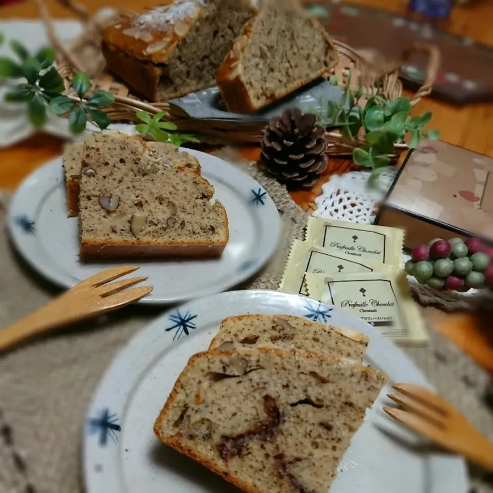 かのりさんの料理 ほうじ茶とマロンクリームのスクエアケーキ🎶|とまと🍅さん