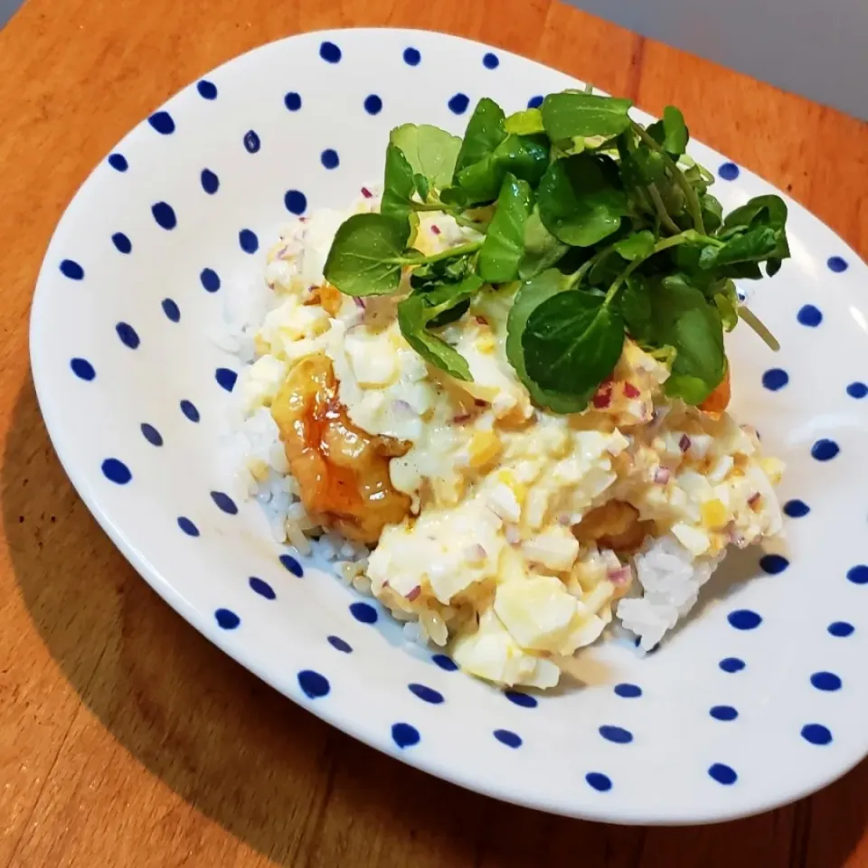 鶏天の甘酢あんタルタル丼|mi_neneco♪さん