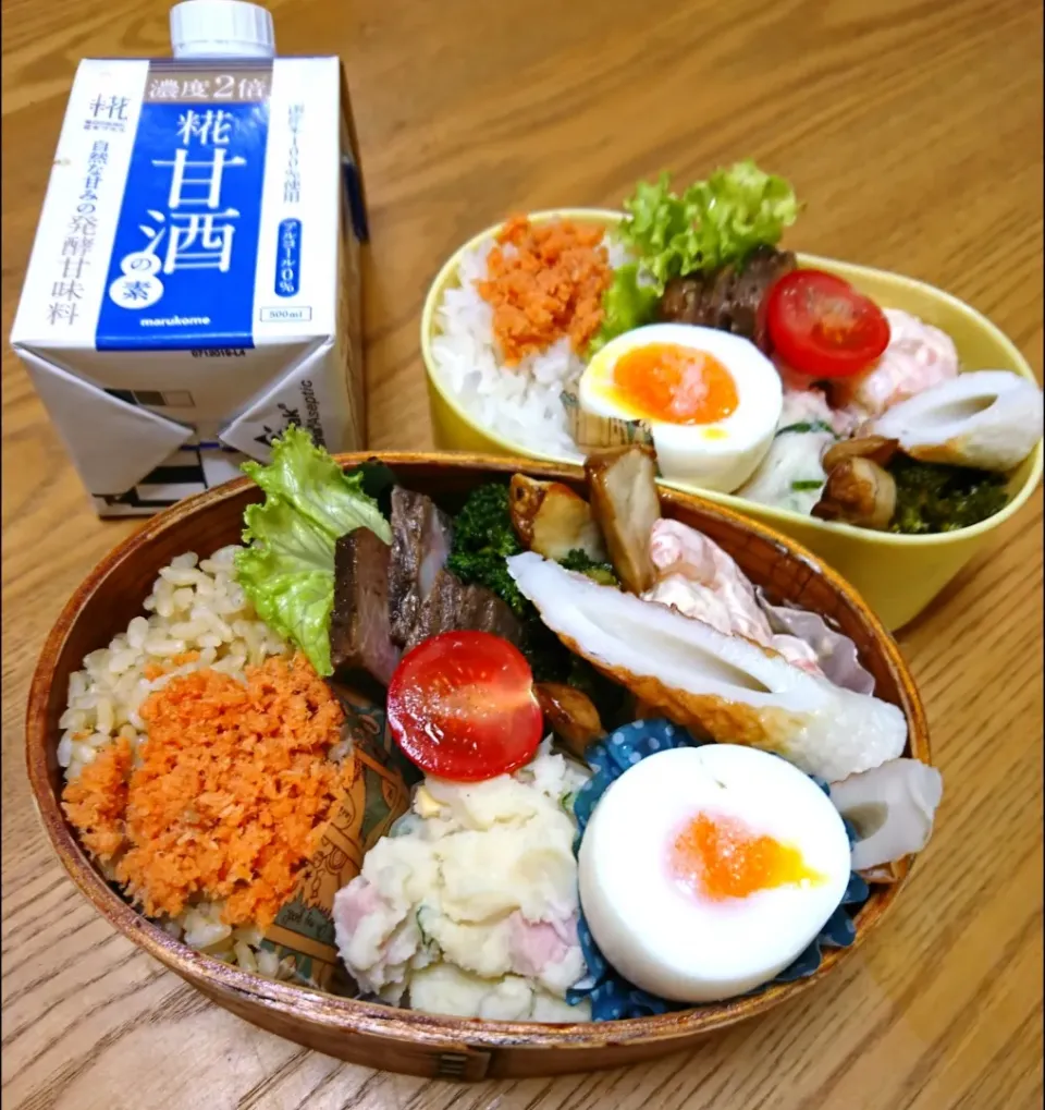 Snapdishの料理写真:『お弁当２人分 甘酒メニュー』|seri-chanさん