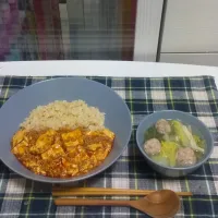 Snapdishの料理写真:麻婆豆腐&白菜と鶏団子のスープ♪
2019.11.28|ゆうさん