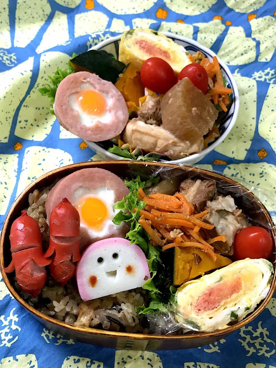 Snapdishの料理写真:2019年11月29日　オレ弁当＆ムスコおきおかず♪|クッキングおやぢさん