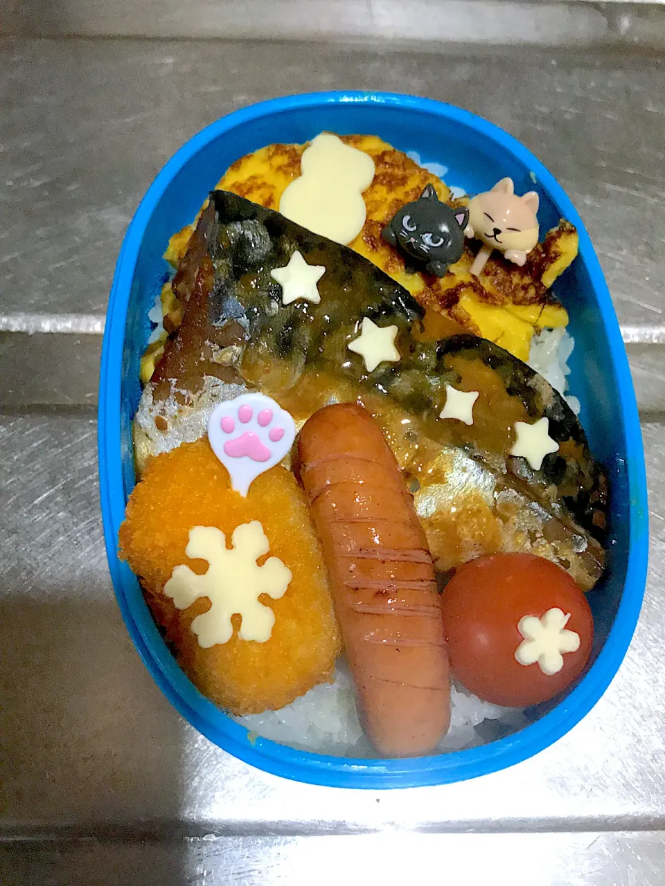 さば味噌にゃんにゃんXmas弁当♪|こーやさん