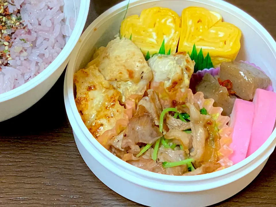 🌸 豚肉と豆苗の中華炒め弁当 🌸|たんちゃんさん