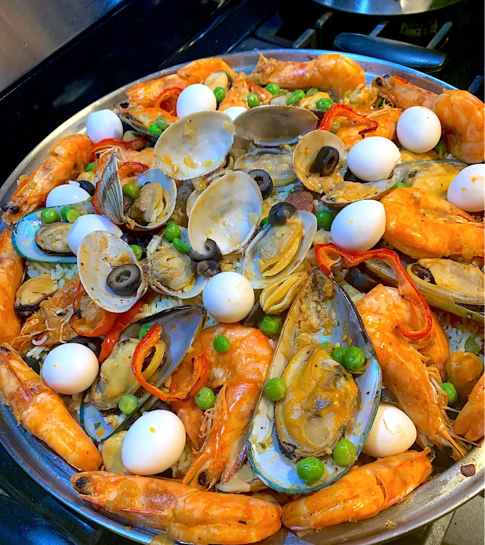 Seafood Paella🦐|🌺IAnneさん