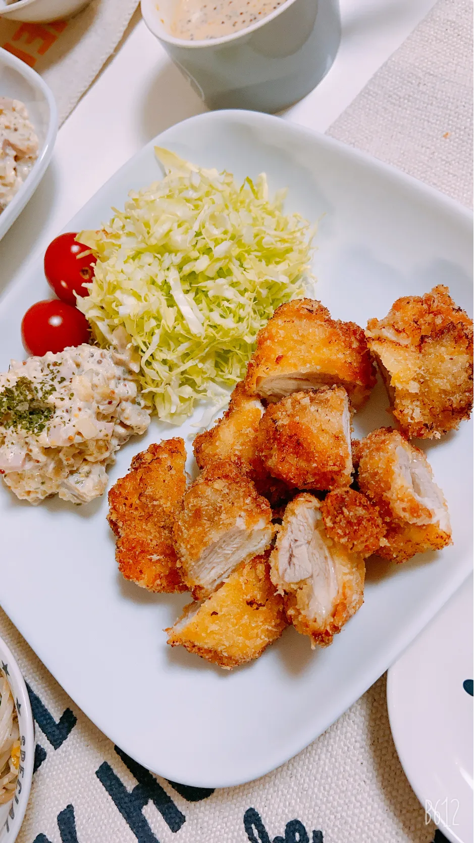 今日の晩御飯😋😋チキンカツ😋ハニーマスタードソース🤩|ゆきさん