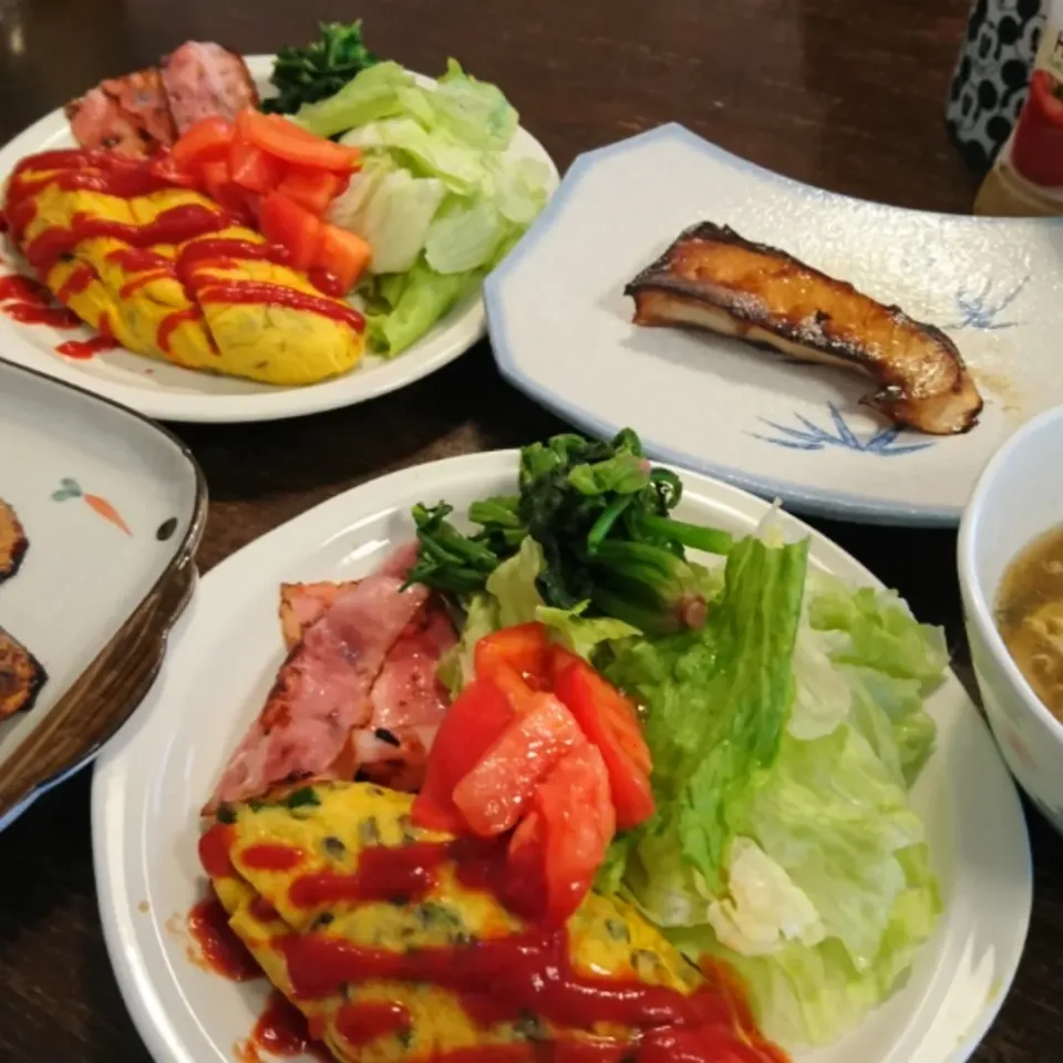 Snapdishの料理写真:今朝の朝食(*^_^*)|しーPaPaさん