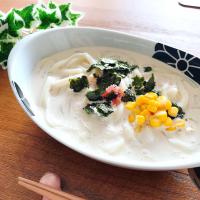 今井ななこさんの料理♡ひんやりクリーミー♥️めちゃうま簡単♥️明太クリームそうめん⚘ ะ