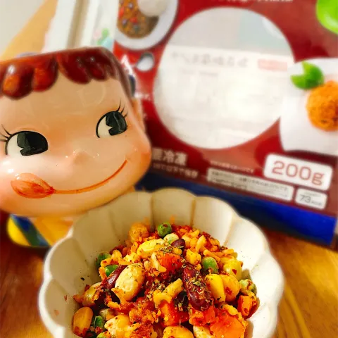 「おさかなミンチ(200g)」を使ってみたSnapdishの料理・レシピ写真:おさかなミンチで♡チリビーンズ風。