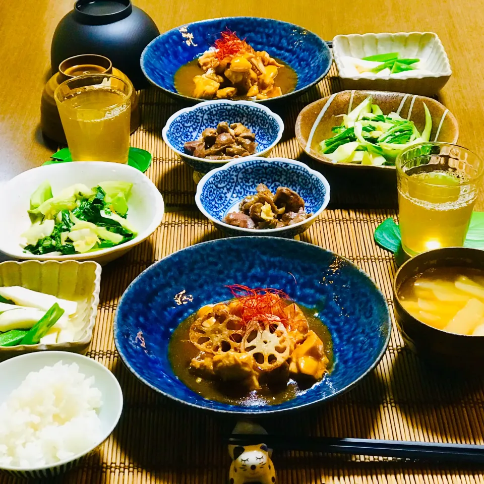 Snapdishの料理写真:『鷄モモ肉の甘酢餡』定食|nailsbayさん