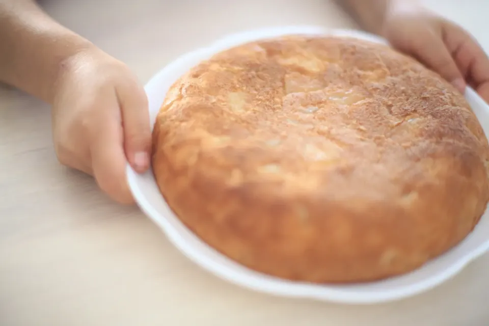 卵アレルギーの娘に＊炊飯器りんごケーキ|ゆいか＊さくママさん