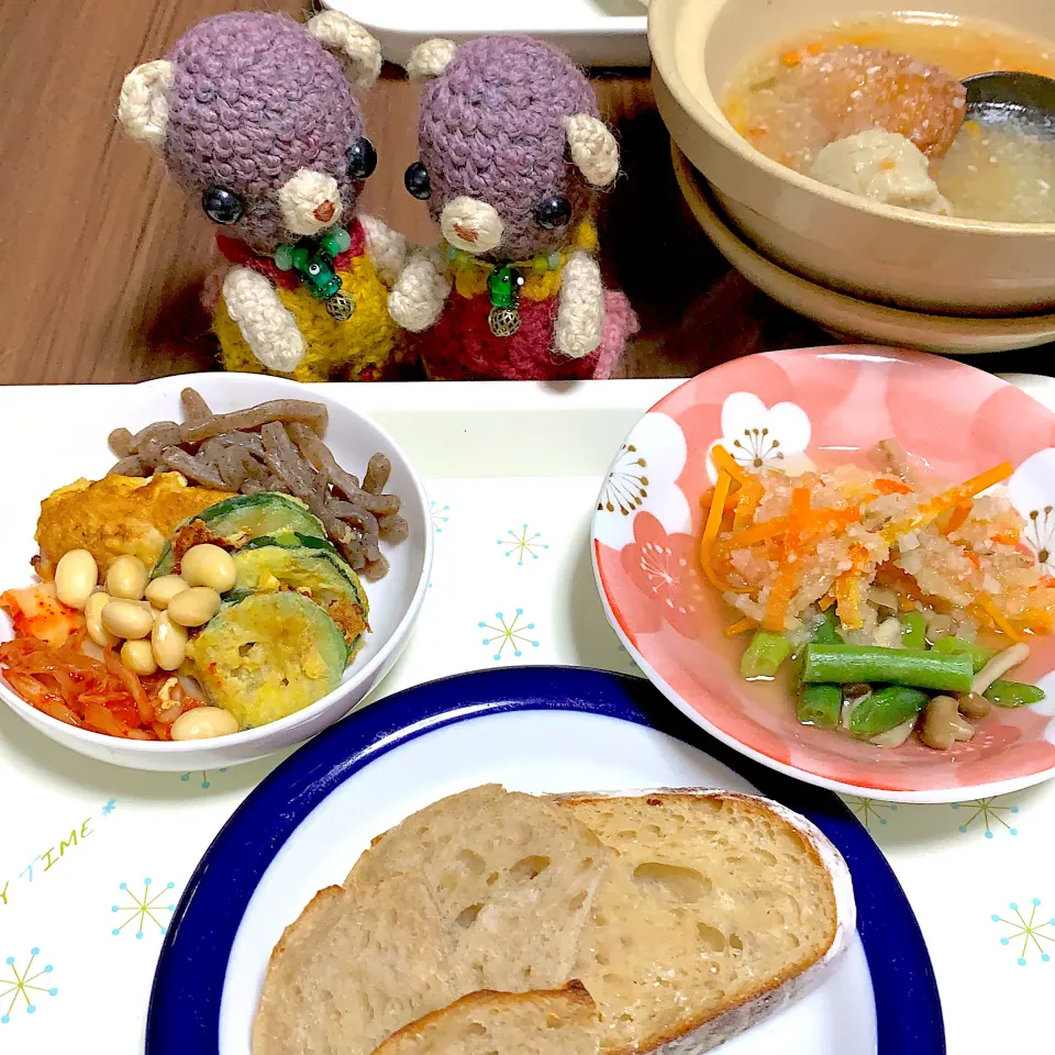 Snapdishの料理写真:AIセンセは沈黙なされとるが晩ごぱん(*´ω`*)|chagashiさん