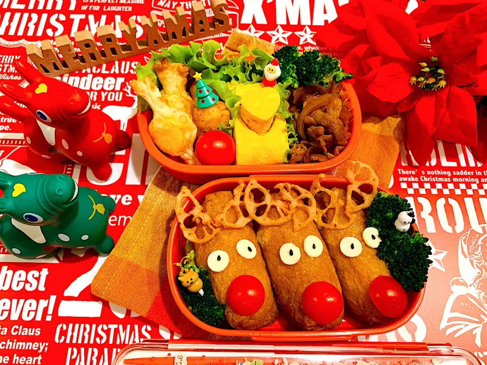 Snapdishの料理写真:JKお弁当🎄クリスマス弁当🎄|いちごさん