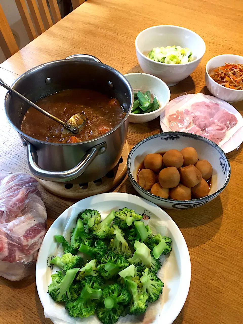 今日の夜、明日のお弁当と夕飯の下ごしらえ|まつださんさん