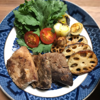 マグロ血合いのづけステーキ