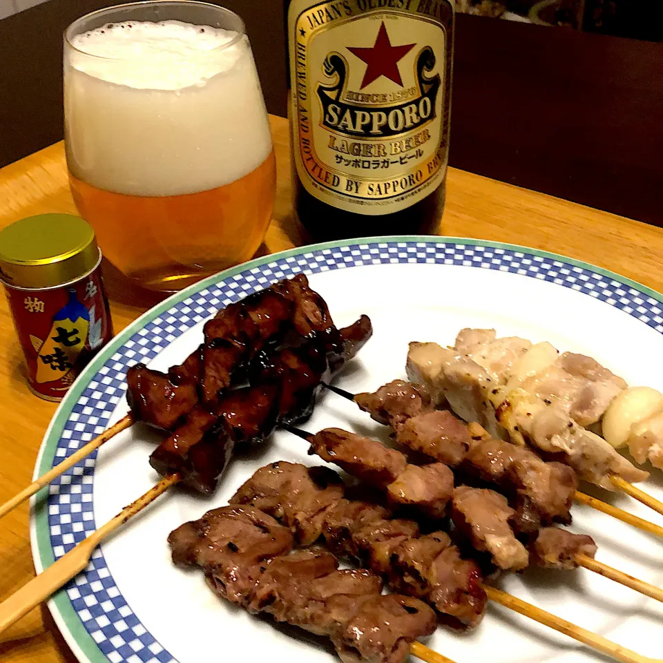 鶏屋さんの焼き鳥🐓と赤星🍺|Jean Nobyさん