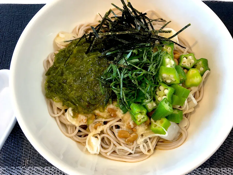 Snapdishの料理写真:#冷やし納豆とろろ蕎麦|ゆぺこさん