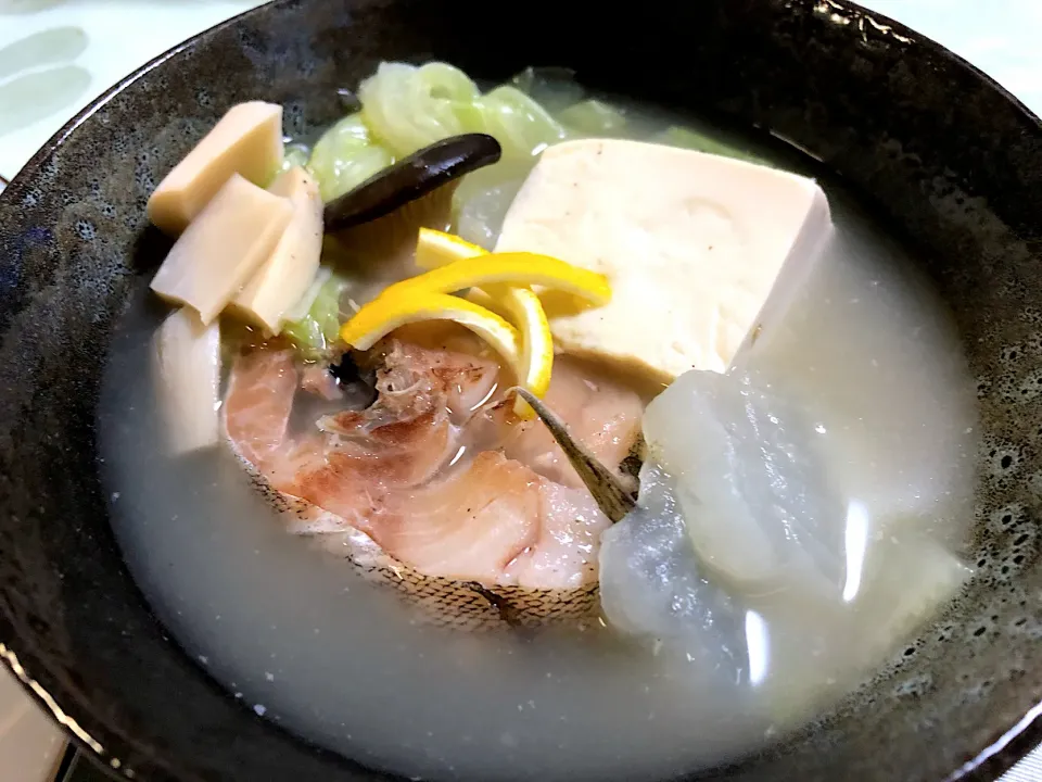 鱈と豆腐の鶏白湯スープ|ぽっちさん