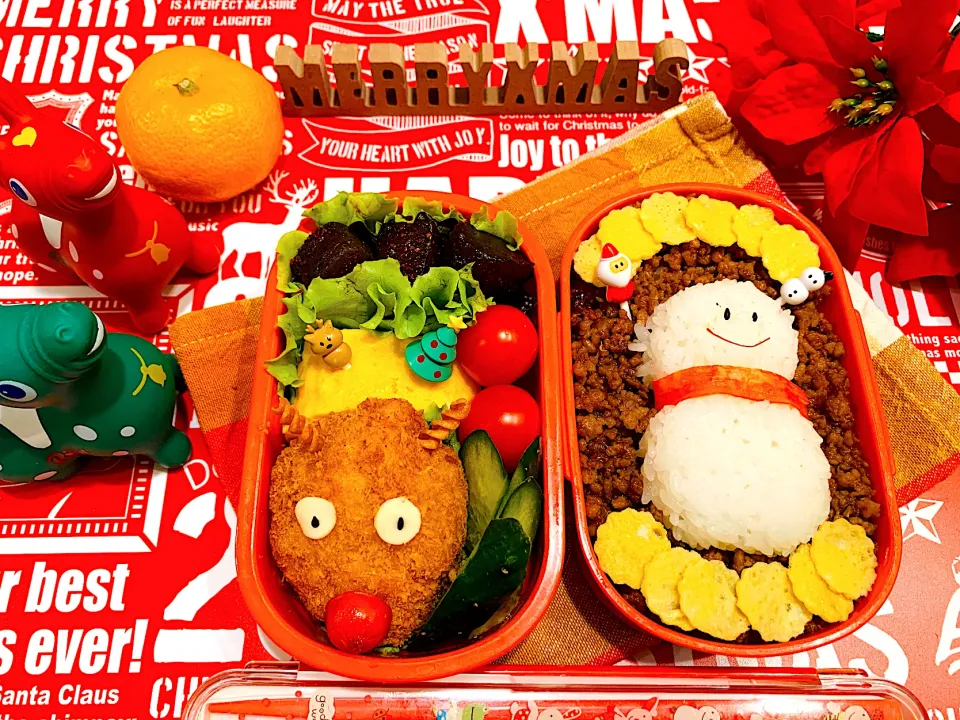 Snapdishの料理写真:JKお弁当🎄クリスマス弁当⛄️|いちごさん