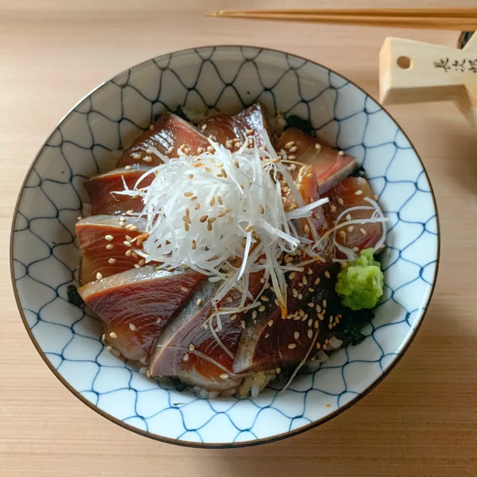 熟成ヒラマサの漬け丼 #熟成魚|まる(丸大豆)さん