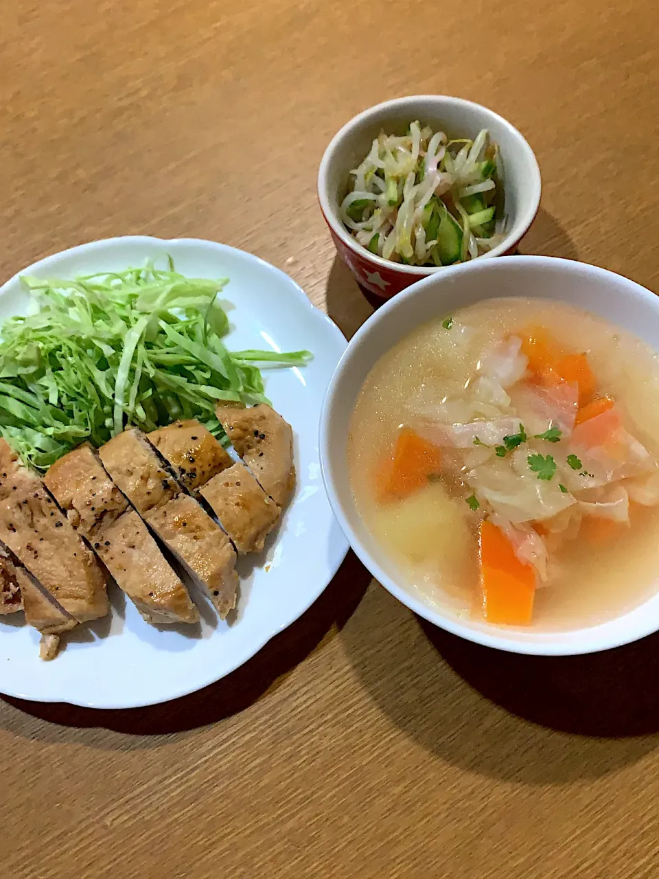 Snapdishの料理写真:鶏肉の照り焼き&ポトフ|みみりんさん