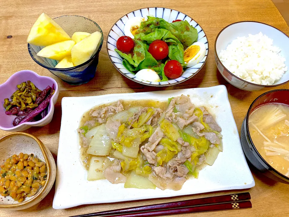 白菜と豚肉のとろみ炒め🍚|かおちゃんさん