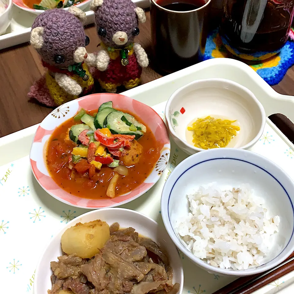 Snapdishの料理写真:晩ごはん(*´ω`*)|chagashiさん