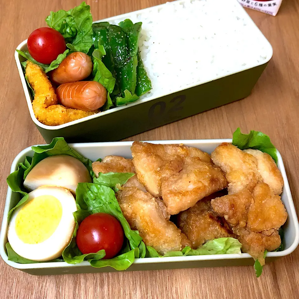 高3男子のお弁当　唐揚げ|チャコさん