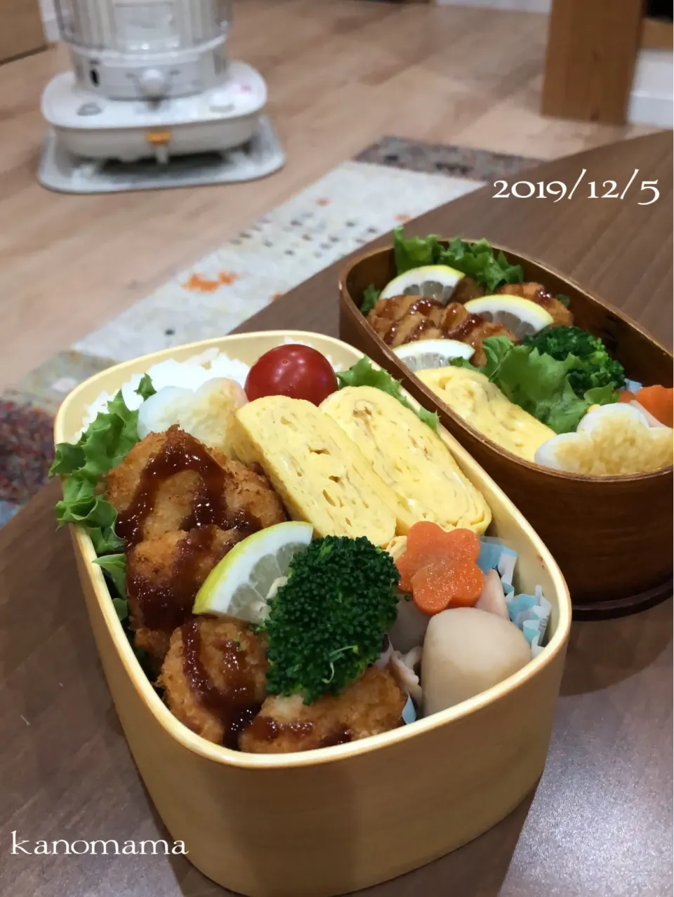 Snapdishの料理写真:息子&娘弁当♪チキンカツ〜〜|ゆきさん