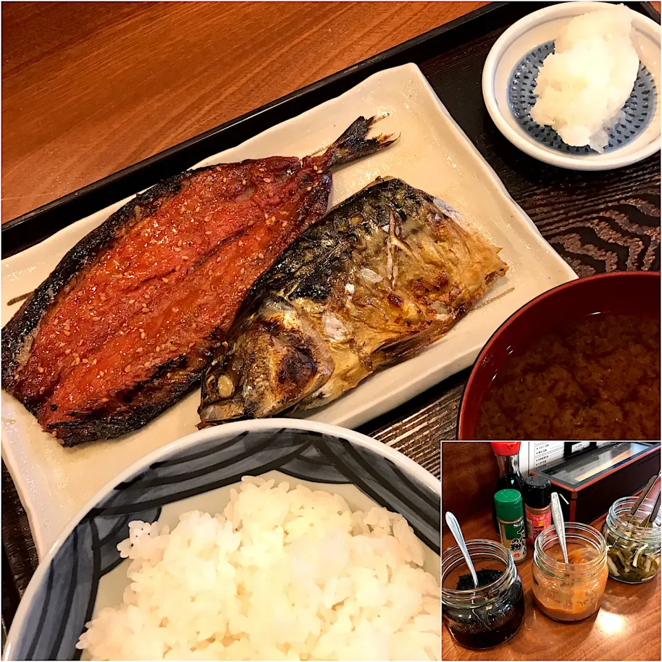 サンマみりんと寒さば定食@めし屋(月島)|塩豚骨さん