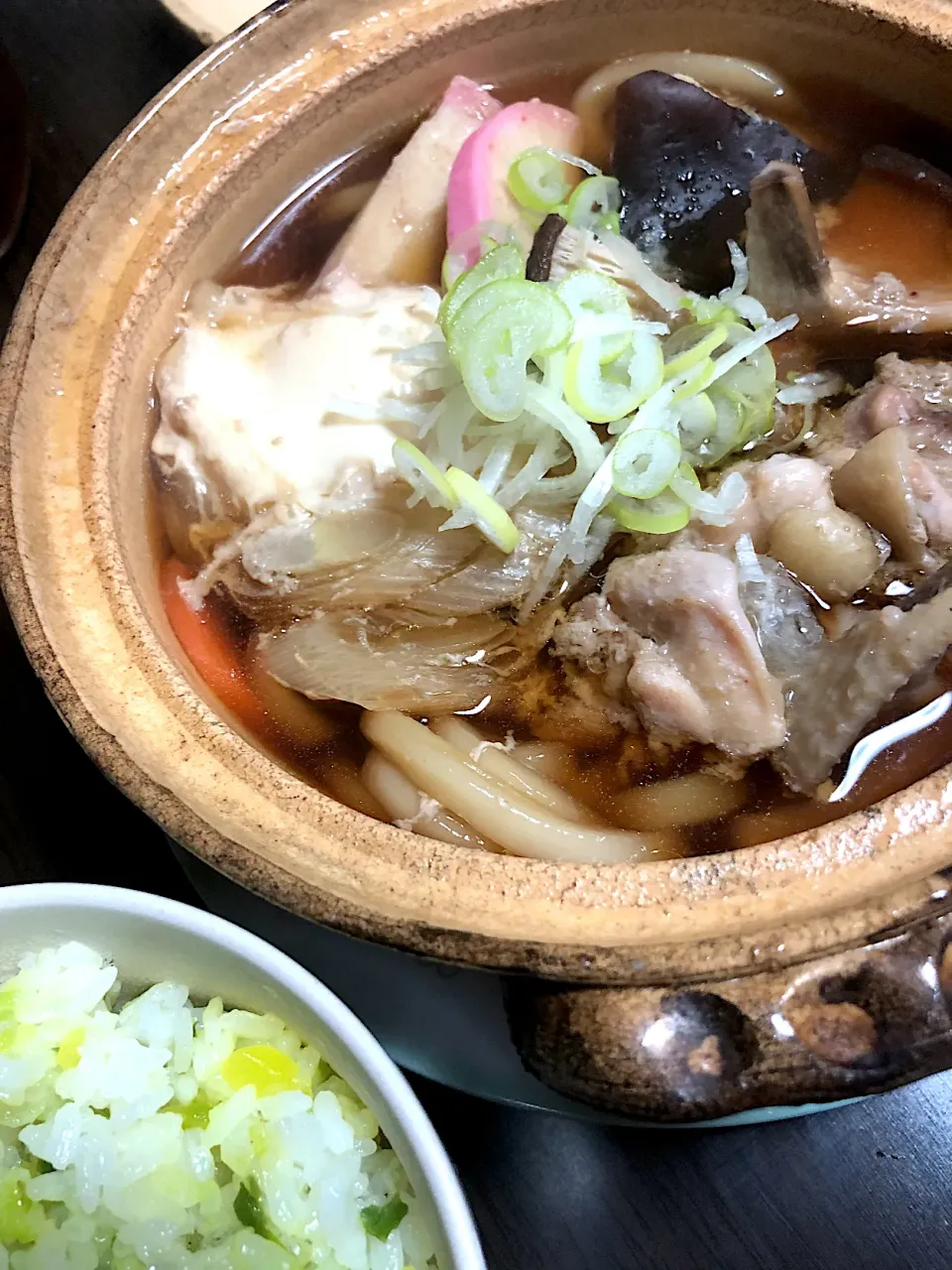 鍋焼きうどんと漬物混ぜご飯|Rie Kobayashiさん