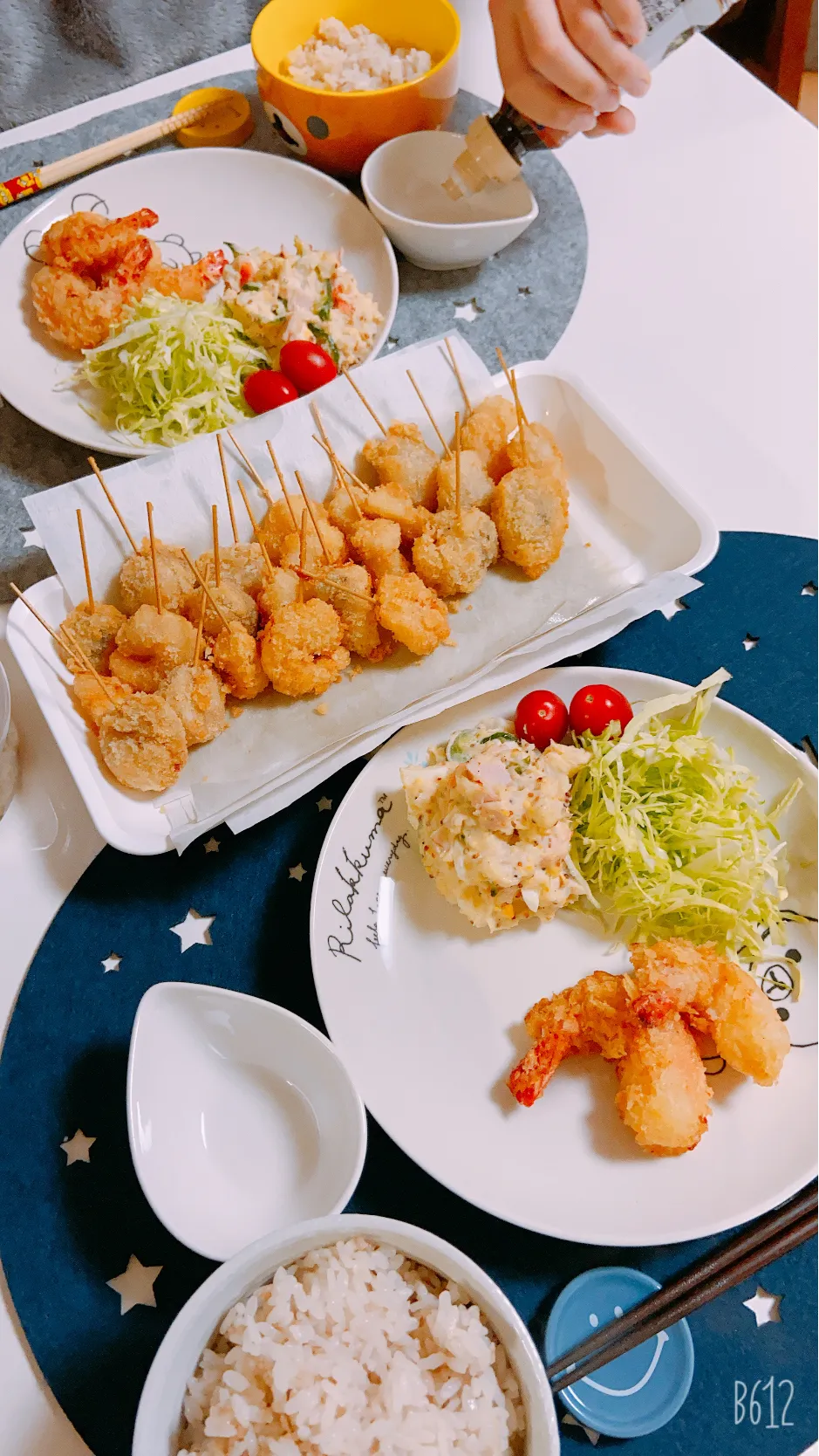 今日の晩御飯😁串カツパーティー🎉|ゆきさん